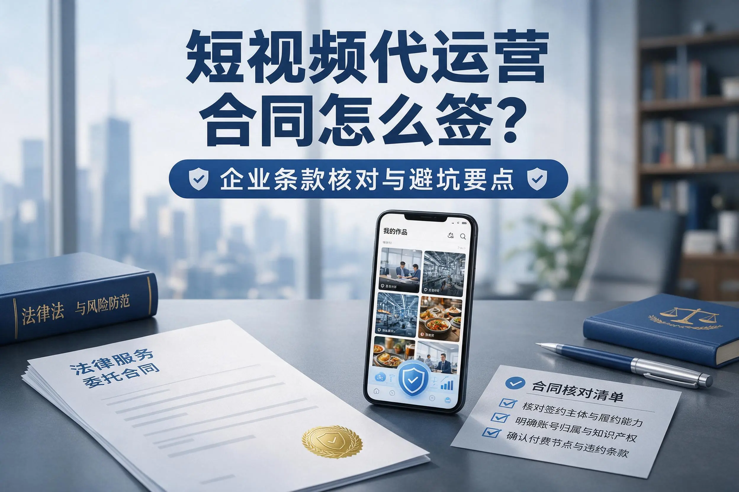短视频代运营合同怎么签？阿勒泰企业条款核对与避坑要点