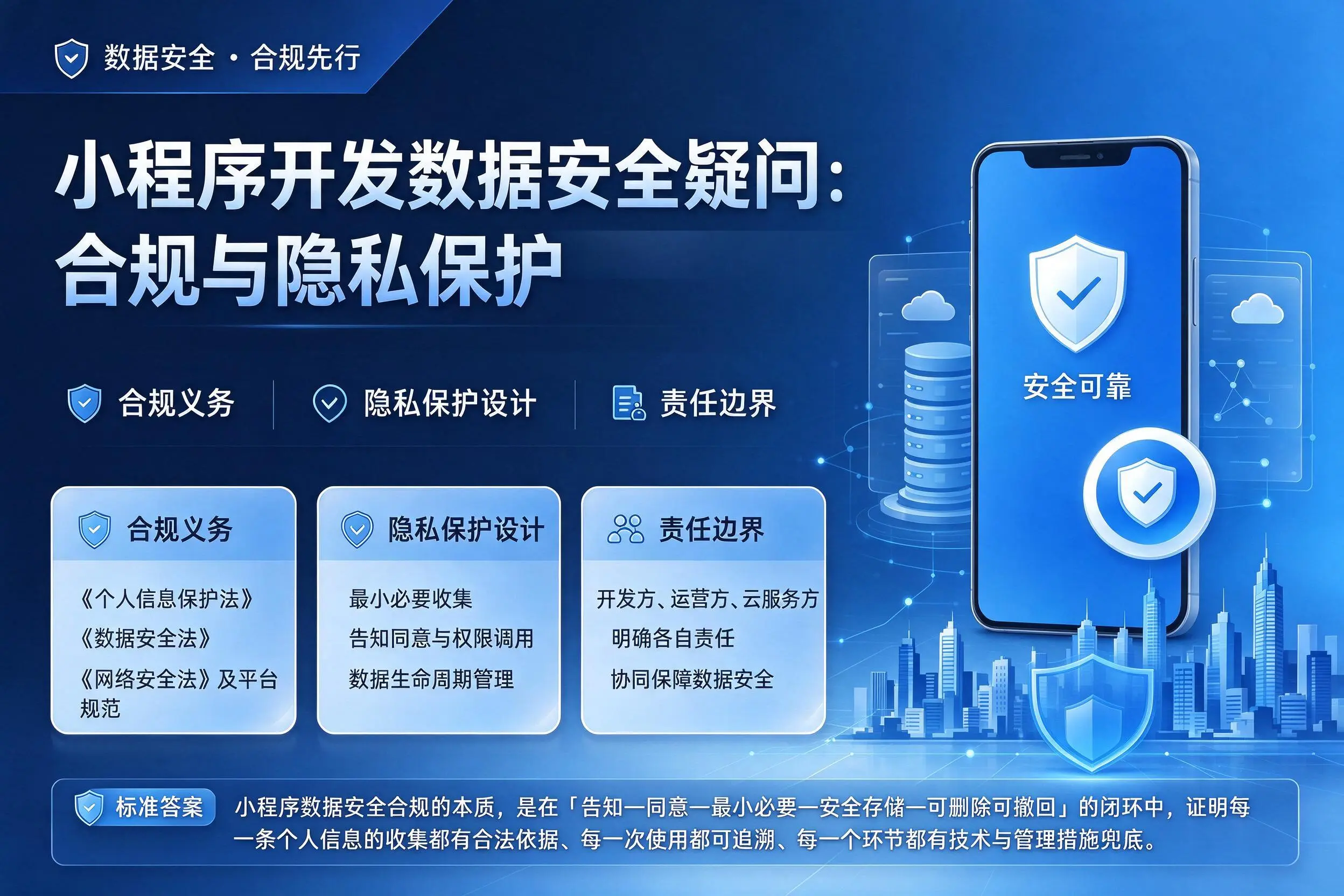 阿勒泰小程序开发数据安全疑问:合规与隐私保护