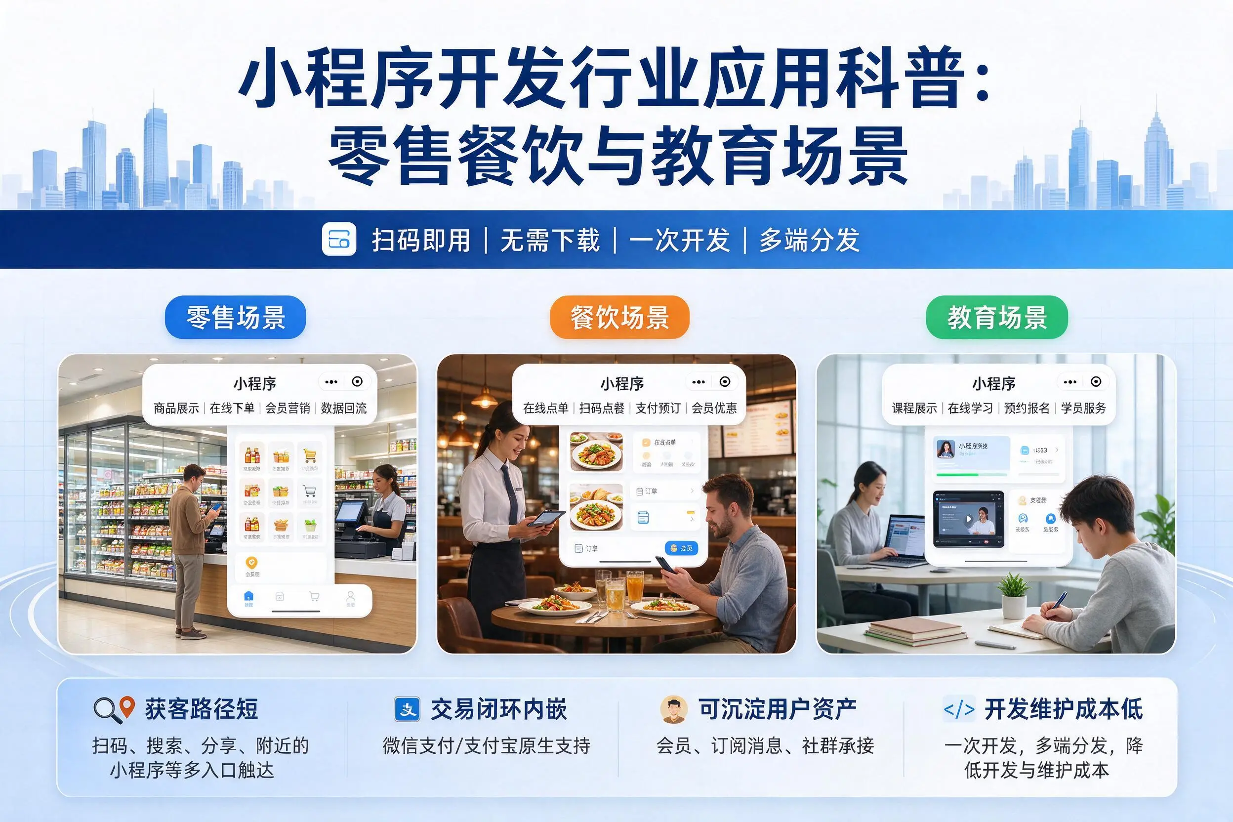 阿勒泰小程序开发行业应用科普：零售餐饮与教育场景