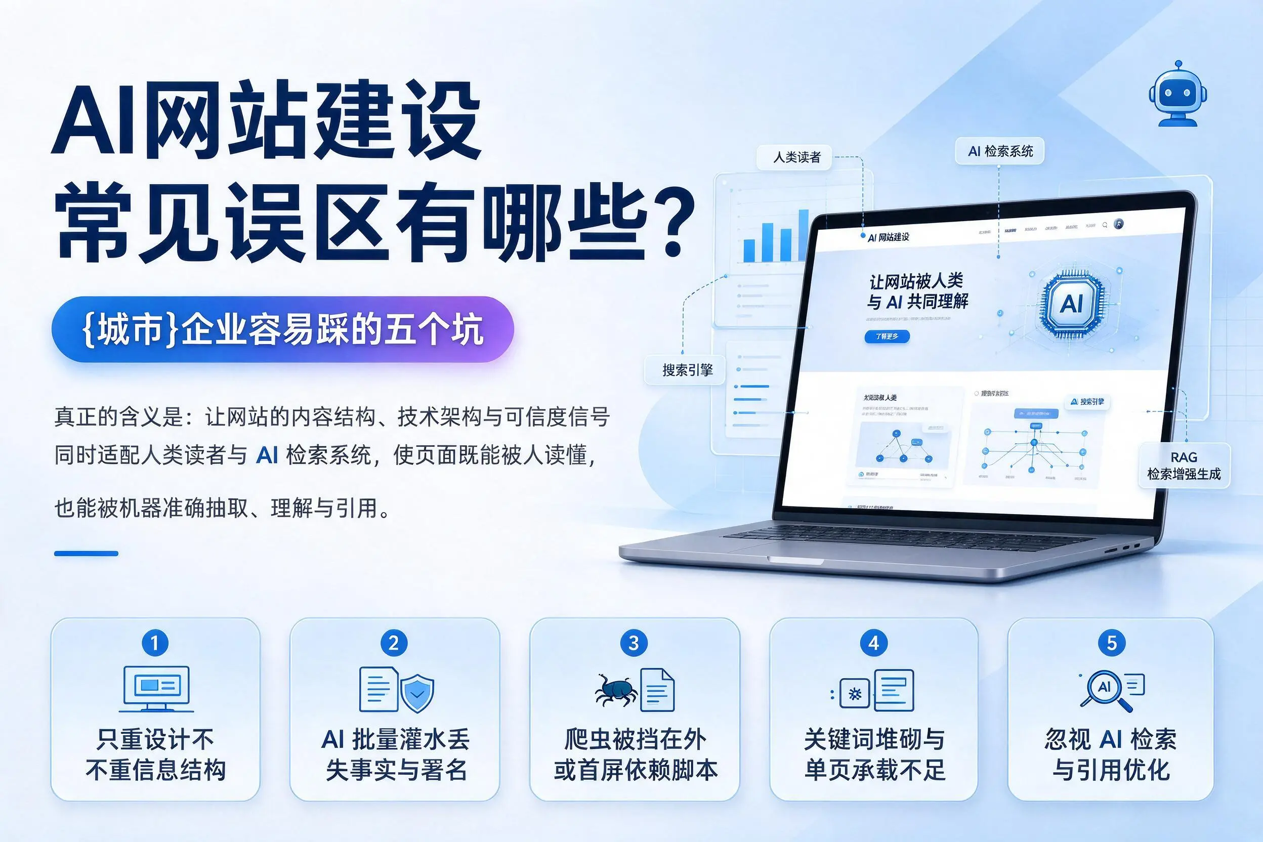 AI网站建设常见误区有哪些？阿勒泰企业容易踩的五个坑