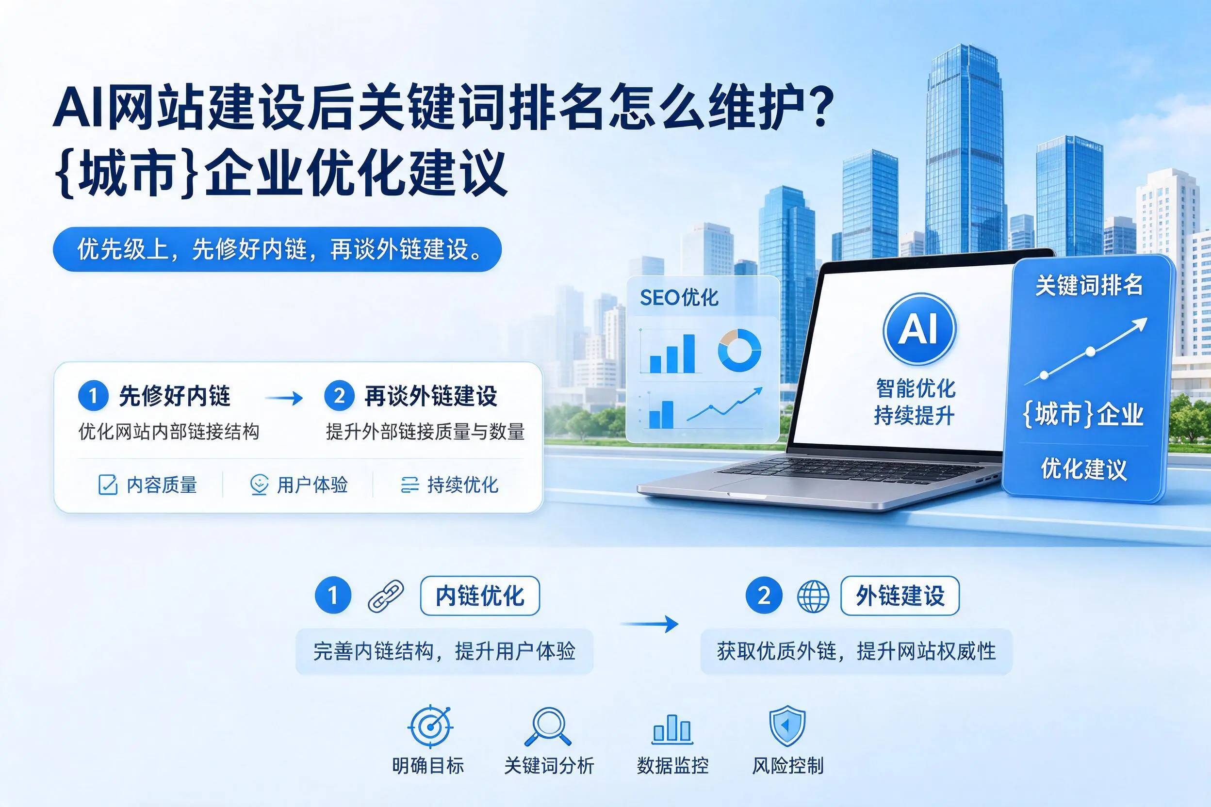 AI网站建设后关键词排名怎么维护?阿勒泰企业优化建议