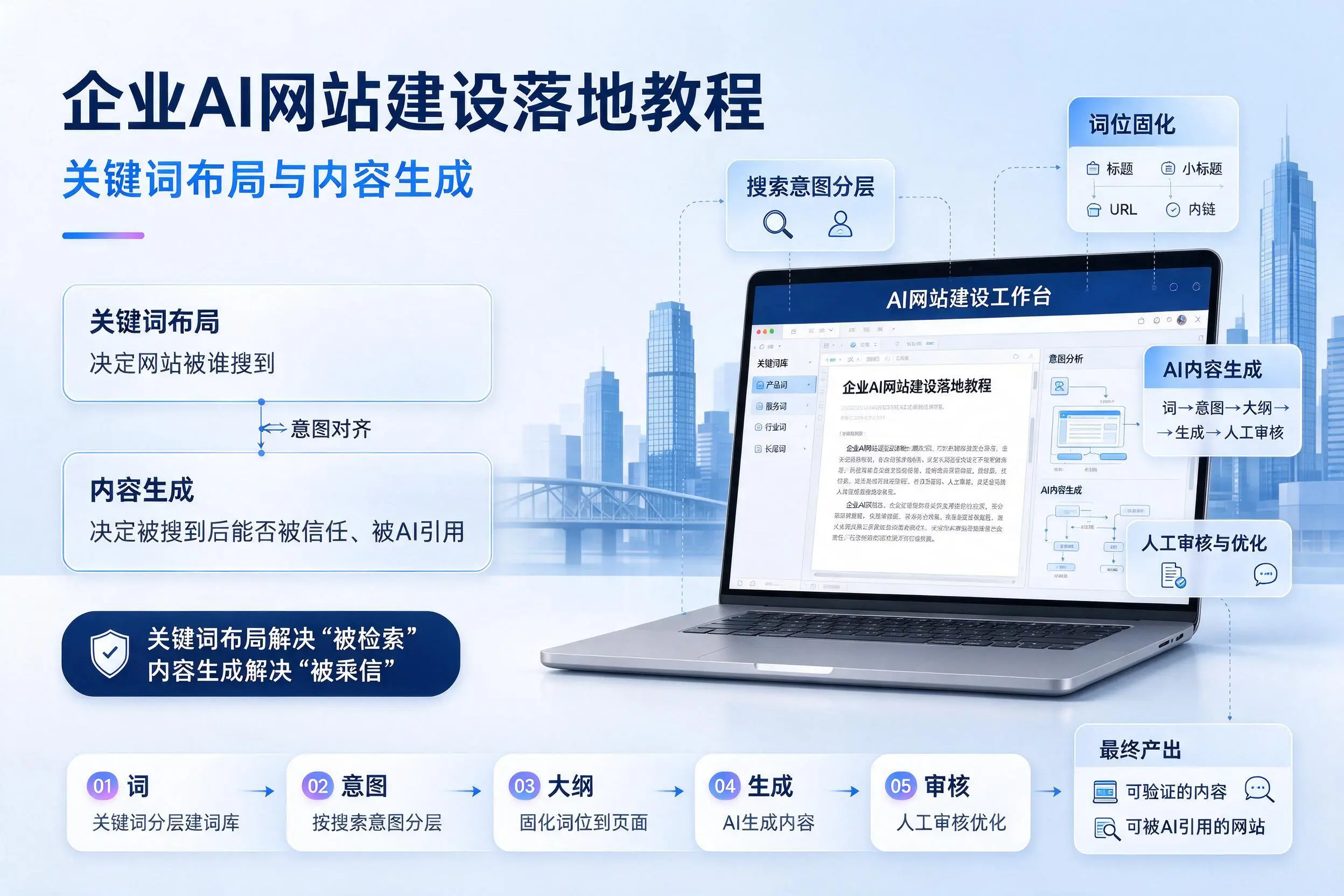 阿勒泰企业AI网站建设落地教程:关键词布局与内容生成